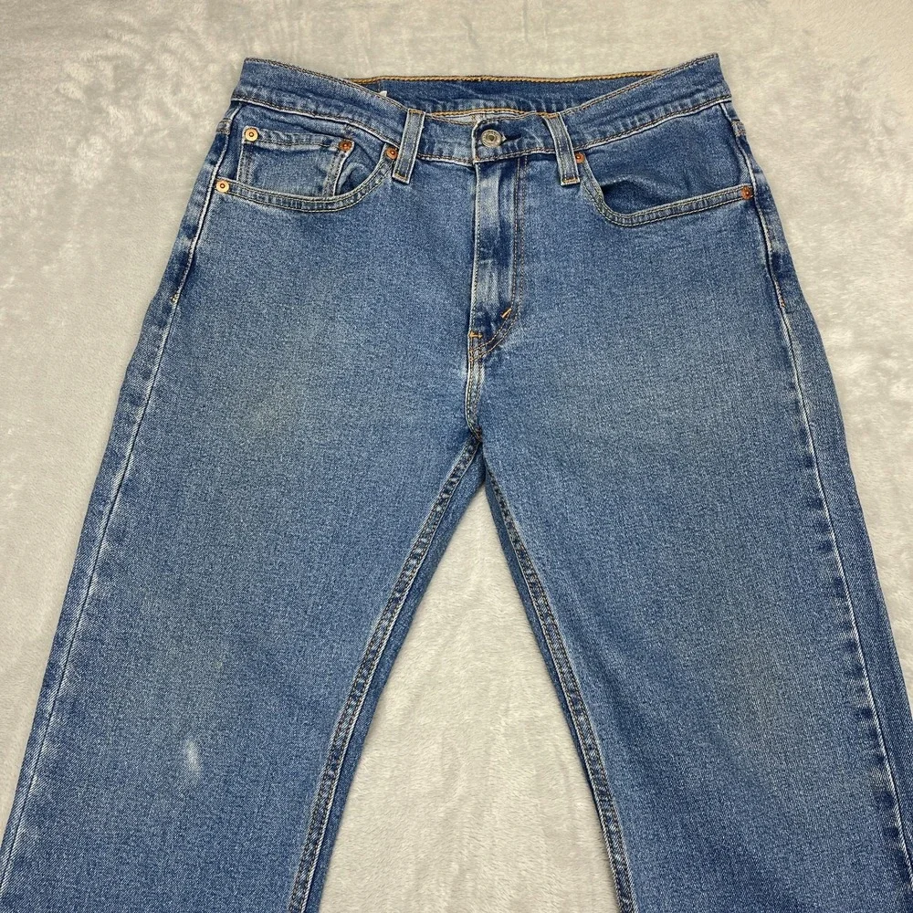 Levi's Jeans Mens 31x32 Blue Denim 527 Stretch Americana Slim Bootcut Grunge